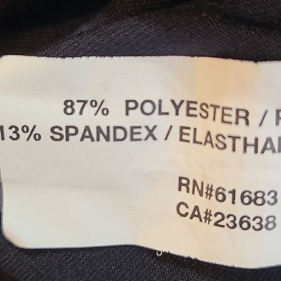 Jockey Solid Black Midi-Dress with Cap Sleeves & Pintuck at Shoulders, Size XL - Picture 8 of 8